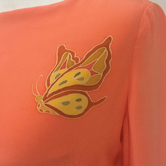 Hand-Painted Silk Gown - Picture 2 of 8